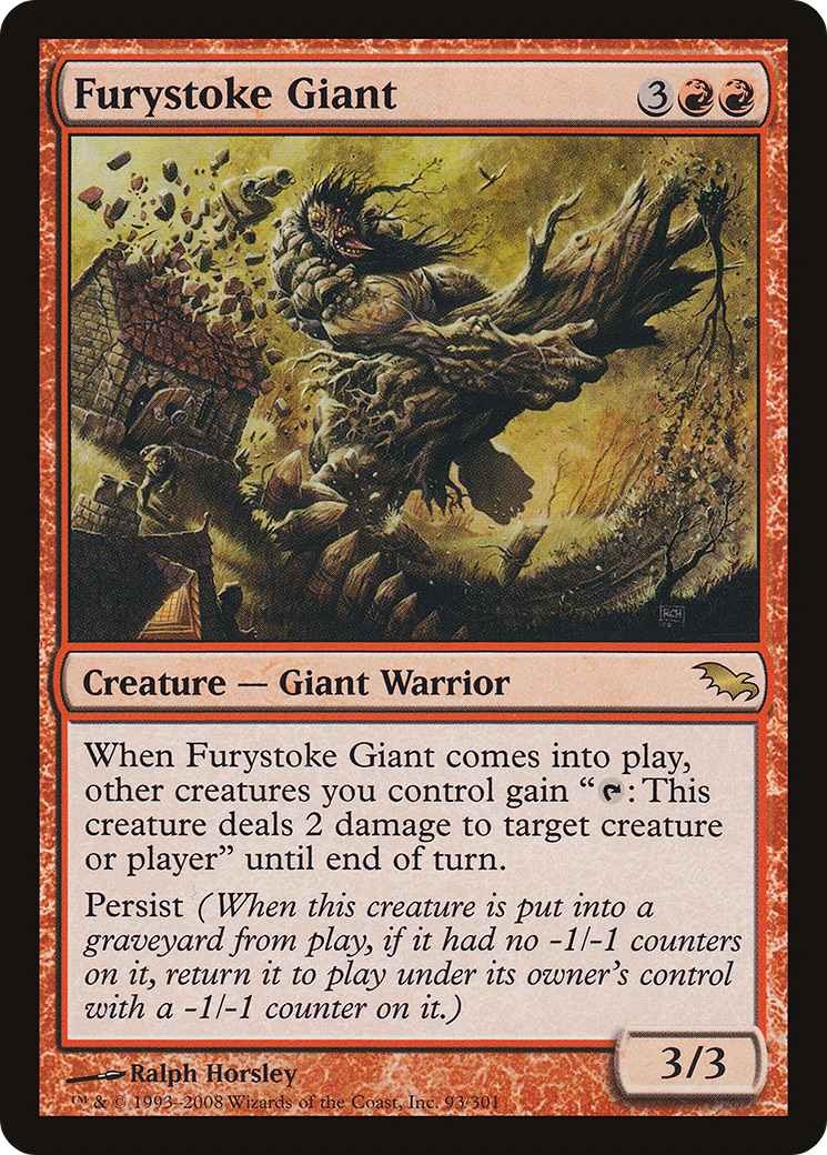 Furystoke Giant (SHM-093) - Shadowmoor - Premium MTG Single from Wizards of the Coast - Just $0.63! Shop now at Game Crave Tournament Store