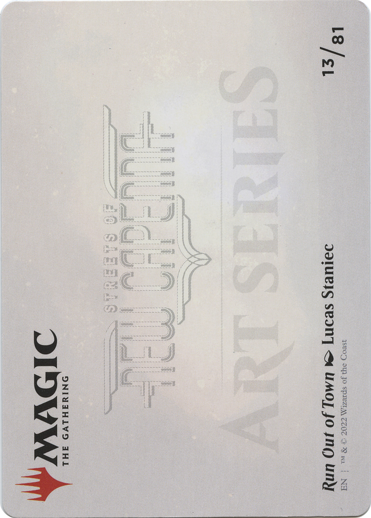 Run Out of Town // Run Out of Town (ASNC-013) - New Capenna Art Series (Borderless) - Premium MTG Single from Wizards of the Coast - Just $0! Shop now at Game Crave Tournament Store