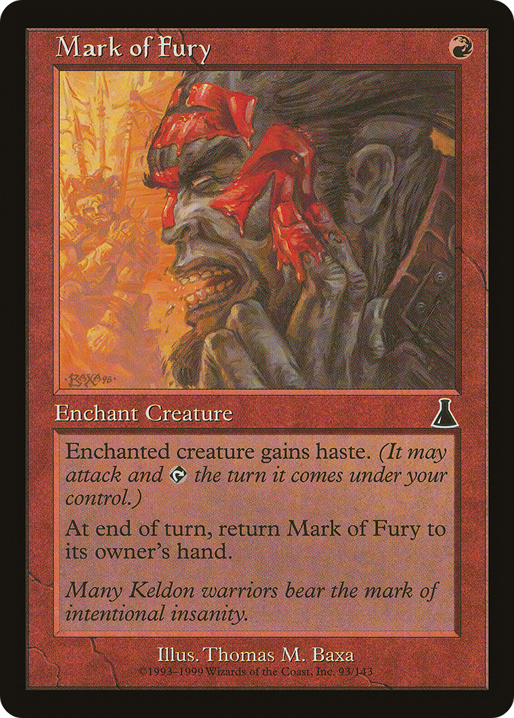 Mark of Fury (UDS-093) - Urza's Destiny - Premium MTG Single from Wizards of the Coast - Just $0.08! Shop now at Game Crave Tournament Store