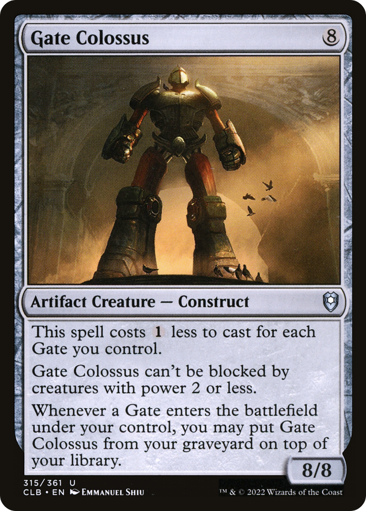 Gate Colossus (CLB-315) - Commander Legends: Battle for Baldur's Gate - Premium MTG Single from Wizards of the Coast - Just $0.08! Shop now at Game Crave Tournament Store