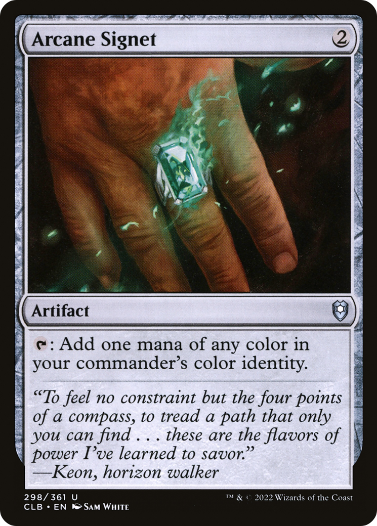 Arcane Signet (CLB-298) - Commander Legends: Battle for Baldur's Gate - Premium MTG Single from Wizards of the Coast - Just $0.50! Shop now at Game Crave Tournament Store