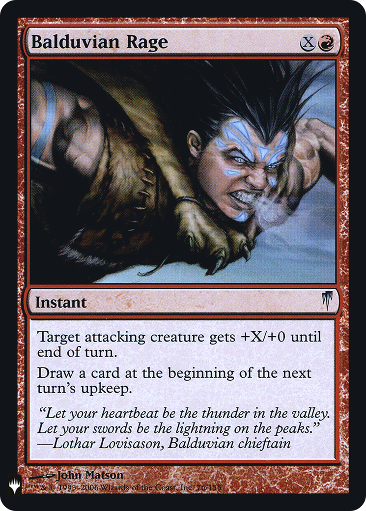 Balduvian Rage (FMB1-046) - Mystery Booster Retail Edition Foils Foil - Premium MTG Single from Wizards of the Coast - Just $0.08! Shop now at Game Crave Tournament Store