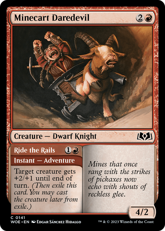 Minecart Daredevil // Ride the Rails (WOE-141) - Wilds of Eldraine - Premium MTG Single from Wizards of the Coast - Just $0.08! Shop now at Game Crave Tournament Store