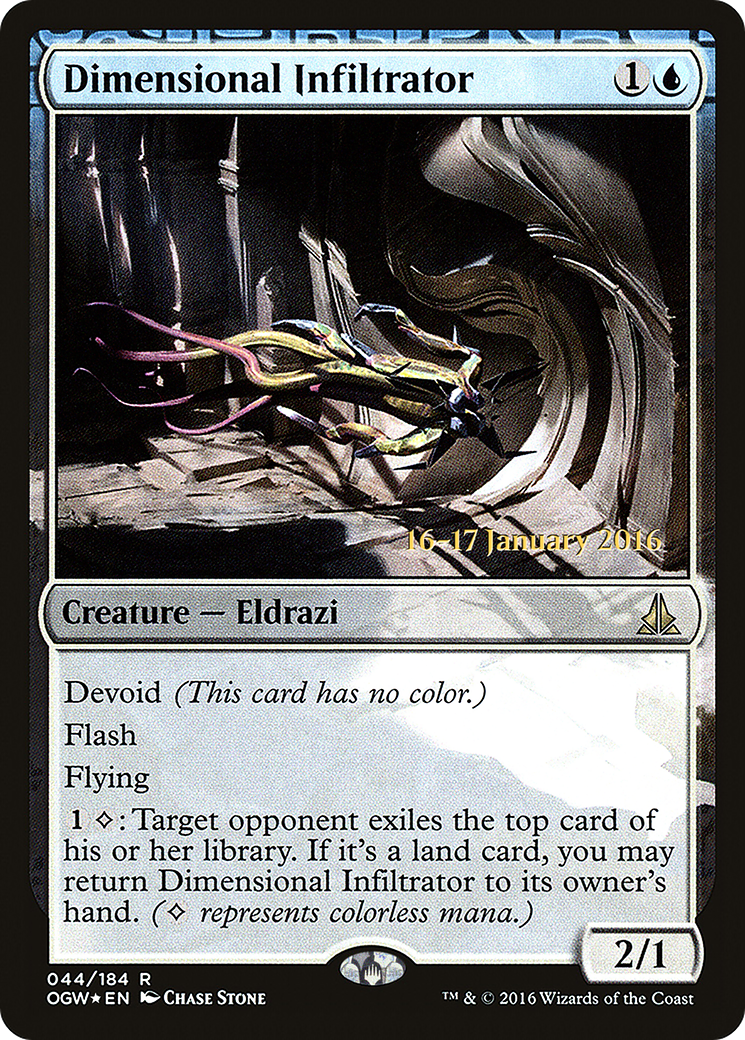 Dimensional Infiltrator (POGW-44S) - Oath of the Gatewatch Promos: (devoid) Foil - Premium MTG Single from Wizards of the Coast - Just $0.44! Shop now at Game Crave Tournament Store