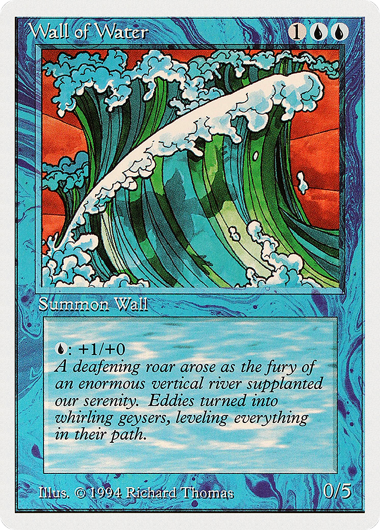 Wall of Water (SUM-091) - Summer Magic / Edgar - Premium MTG Single from Wizards of the Coast - Just $0! Shop now at Game Crave Tournament Store