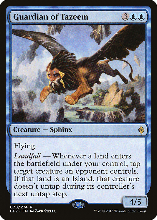 Guardian of Tazeem (BFZ-078) - Battle for Zendikar - Premium MTG Single from Wizards of the Coast - Just $0.08! Shop now at Game Crave Tournament Store
