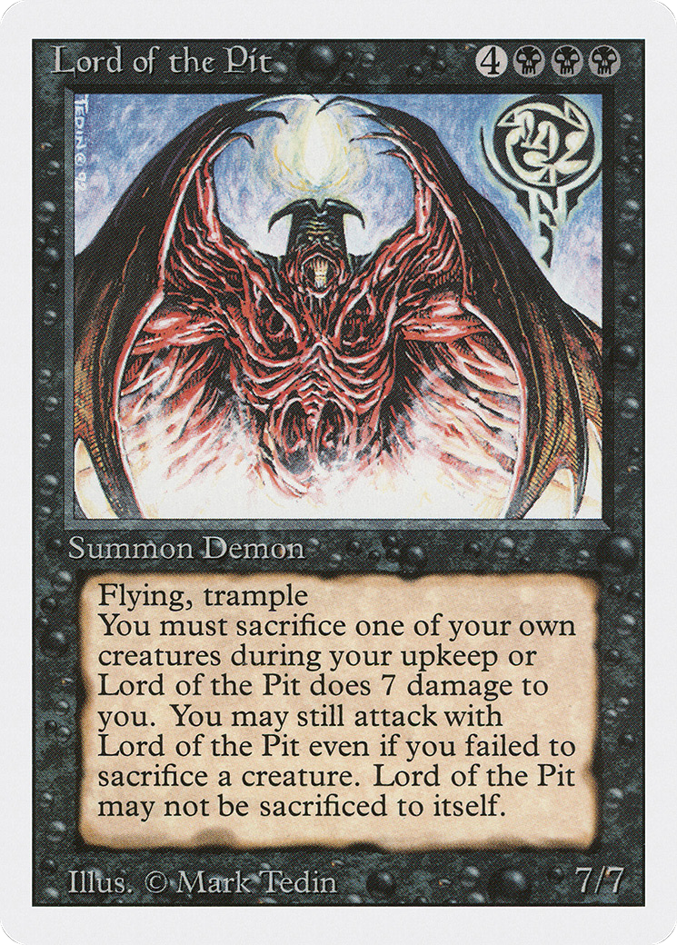 Lord of the Pit (3ED-116) - Revised Edition - Premium MTG Single from Wizards of the Coast - Just $2.28! Shop now at Game Crave Tournament Store