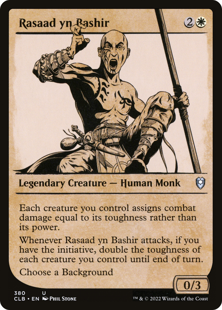 Rasaad yn Bashir (CLB-380) - Commander Legends: Battle for Baldur's Gate: (Showcase) - Premium MTG Single from Wizards of the Coast - Just $0.08! Shop now at Game Crave Tournament Store