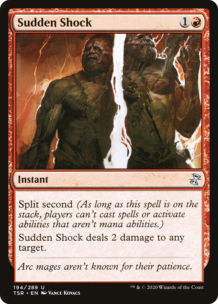 Sudden Shock (TSR-194) - Time Spiral Remastered Foil - Premium MTG Single from Wizards of the Coast - Just $0.08! Shop now at Game Crave Tournament Store