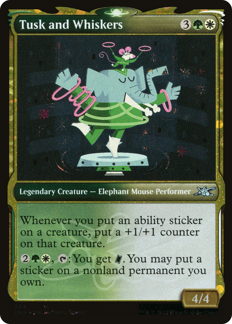 Tusk and Whiskers (UNF-524) - Unfinity: (Showcase) Foil - Premium MTG Single from Wizards of the Coast - Just $0.08! Shop now at Game Crave Tournament Store