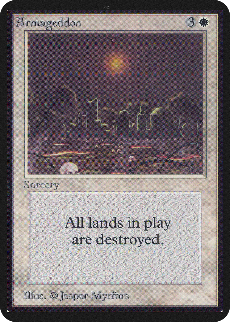 Armageddon (LEA-002) - Limited Edition Alpha - Premium MTG Single from Wizards of the Coast - Just $277.79! Shop now at Game Crave Tournament Store