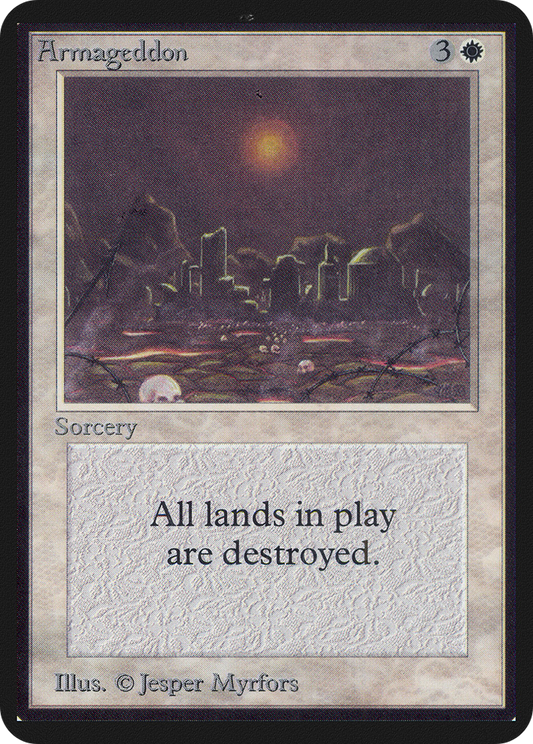 Armageddon (LEA-002) - Limited Edition Alpha - Premium MTG Single from Wizards of the Coast - Just $277.79! Shop now at Game Crave Tournament Store