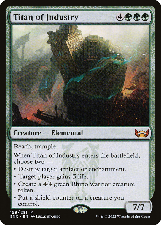Titan of Industry (SNC-159) - Streets of New Capenna - Premium MTG Single from Wizards of the Coast - Just $0.38! Shop now at Game Crave Tournament Store