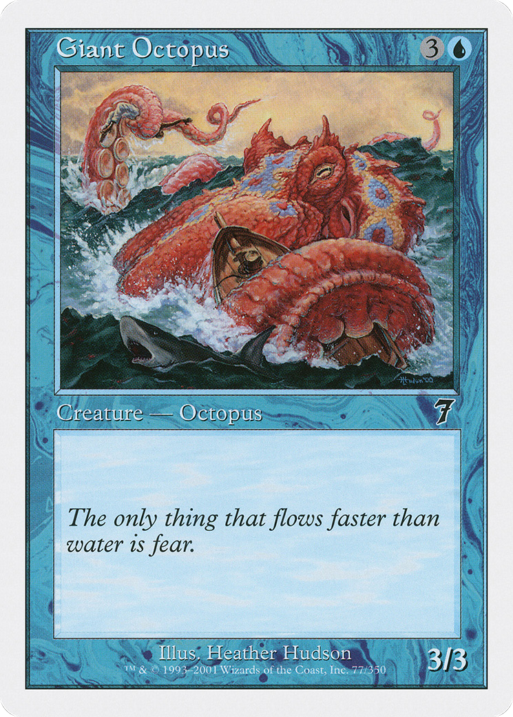 Giant Octopus (7ED-077) - Seventh Edition - Premium MTG Single from Wizards of the Coast - Just $0.25! Shop now at Game Crave Tournament Store