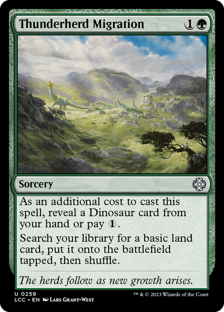 Thunderherd Migration (LCC-259) - The Lost Caverns of Ixalan Commander - Premium MTG Single from Wizards of the Coast - Just $0.08! Shop now at Game Crave Tournament Store