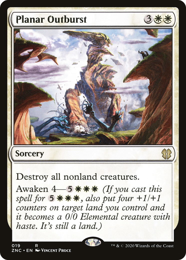 Planar Outburst (ZNC-019) - Zendikar Rising Commander - Premium MTG Single from Wizards of the Coast - Just $0.08! Shop now at Game Crave Tournament Store