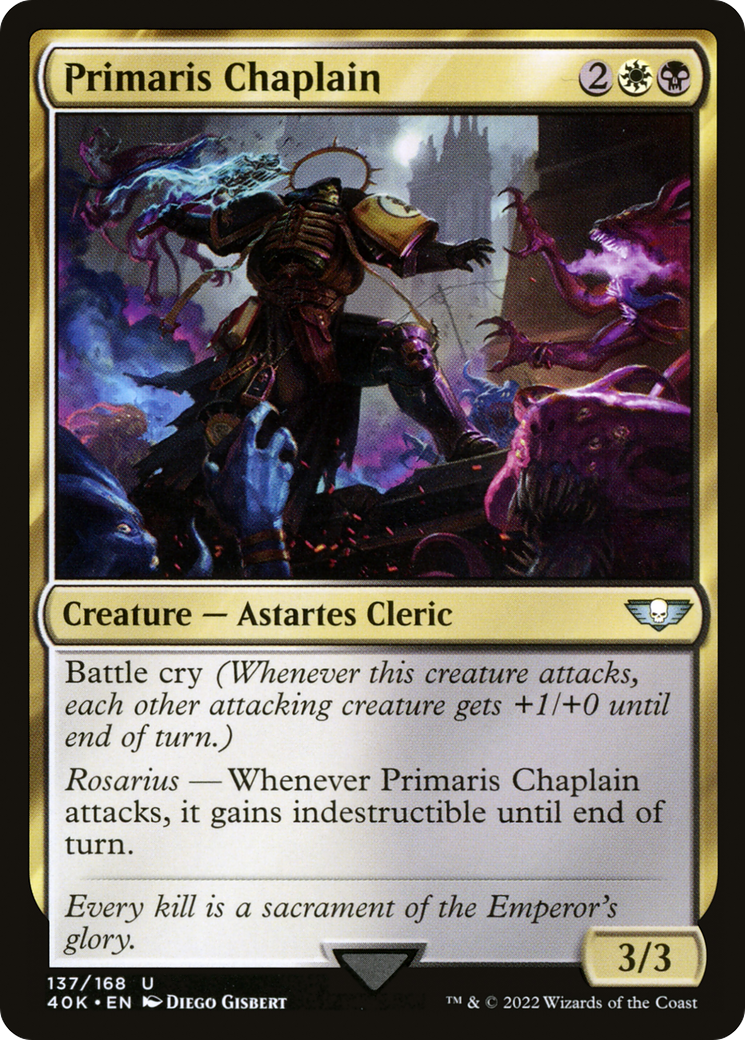 Primaris Chaplain (40K-137) - Warhammer 40,000 Commander - Premium MTG Single from Wizards of the Coast - Just $0.25! Shop now at Game Crave Tournament Store