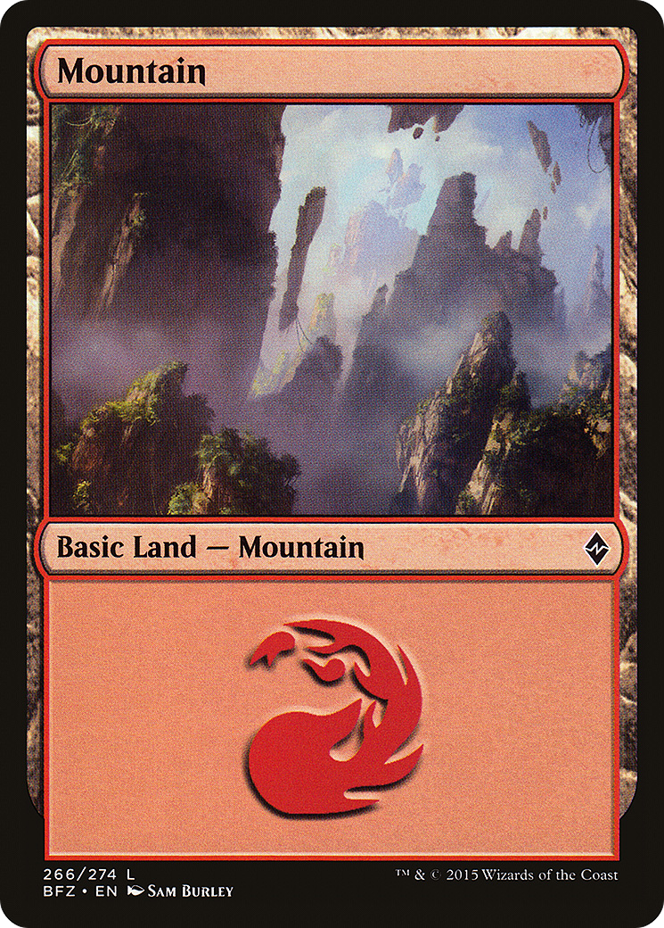 Mountain (BFZ-266A) - Battle for Zendikar - Premium MTG Single from Wizards of the Coast - Just $0.25! Shop now at Game Crave Tournament Store