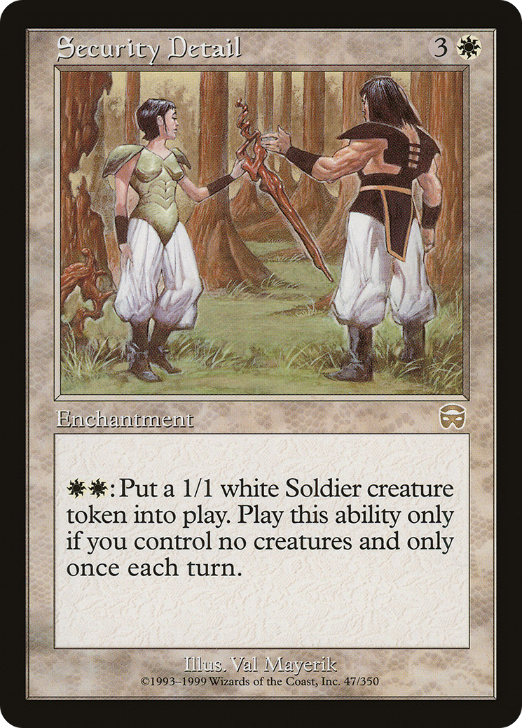 Security Detail (MMQ-047) - Mercadian Masques Foil - Premium MTG Single from Wizards of the Coast - Just $0.74! Shop now at Game Crave Tournament Store