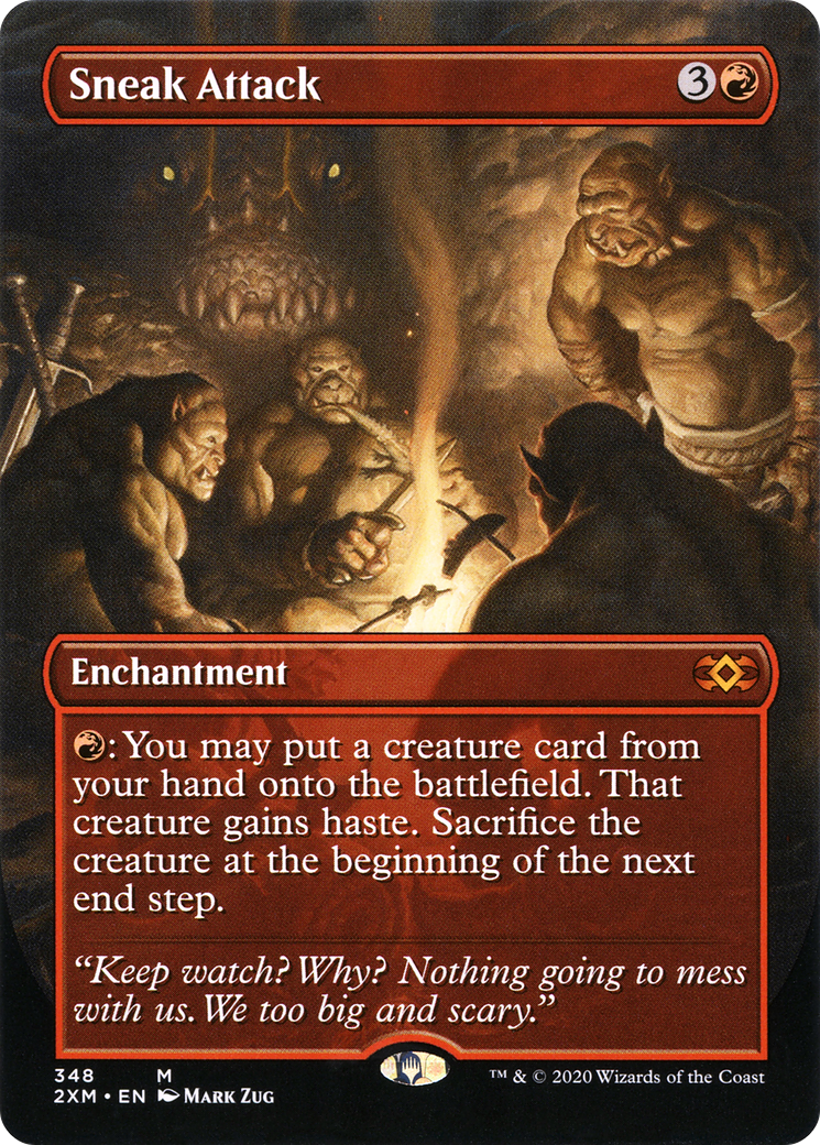 Sneak Attack (2XM-348) - Double Masters (Borderless) - Premium MTG Single from Wizards of the Coast - Just $7.07! Shop now at Game Crave Tournament Store