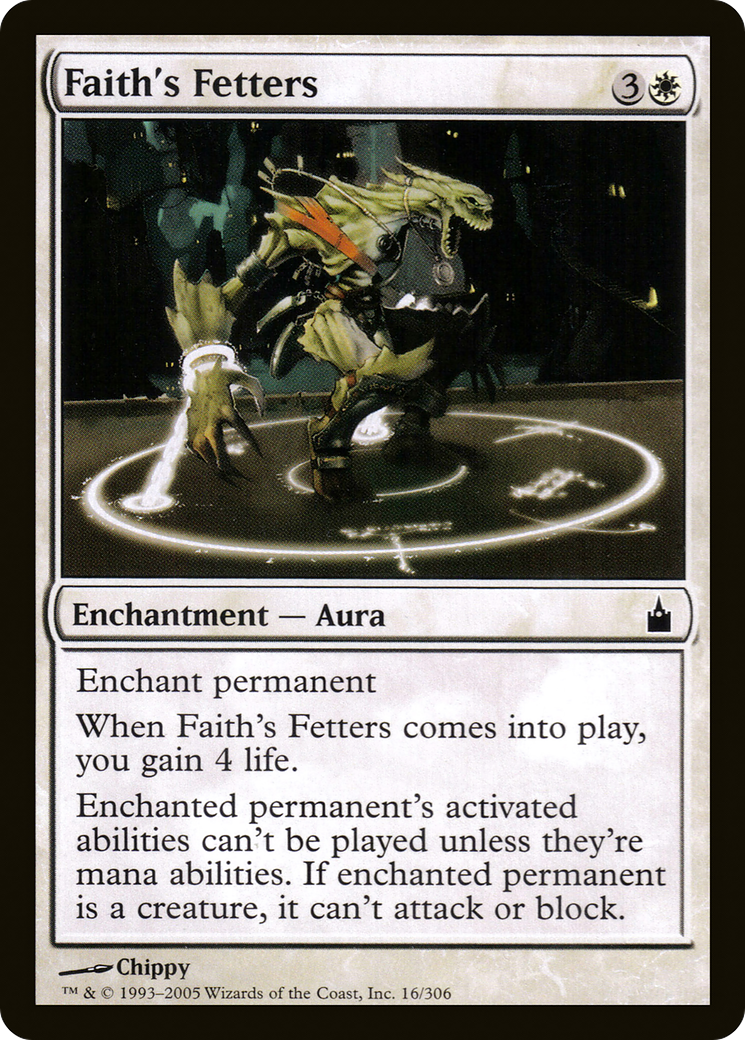 Faith's Fetters (RAV-016) - Ravnica: City of Guilds - Premium MTG Single from Wizards of the Coast - Just $0.25! Shop now at Game Crave Tournament Store