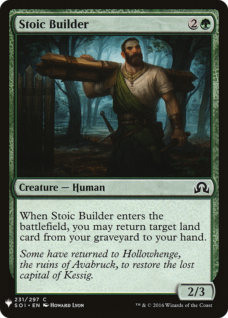 Stoic Builder (MB1-1342) - Mystery Booster - Premium MTG Single from Wizards of the Coast - Just $0.08! Shop now at Game Crave Tournament Store
