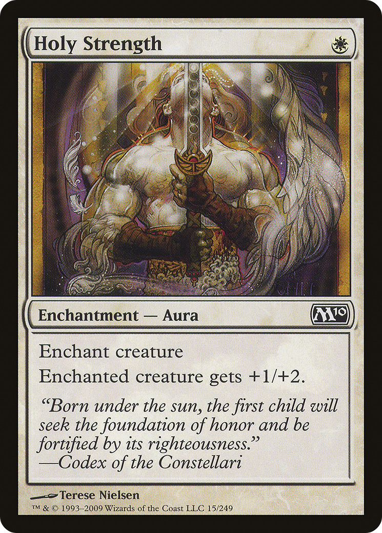 Holy Strength (M10-015) - Magic 2010 Foil - Premium MTG Single from Wizards of the Coast - Just $0.09! Shop now at Game Crave Tournament Store