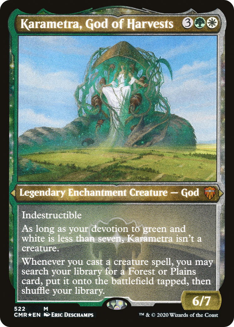 Karametra, God of Harvests (CMR-522) - Commander Legends: (nyxtouched) Etched Foil - Premium MTG Single from Wizards of the Coast - Just $3.72! Shop now at Game Crave Tournament Store