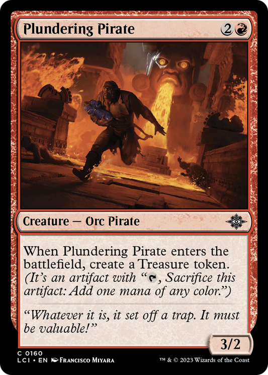 Plundering Pirate (LCI-160) - The Lost Caverns of Ixalan - Premium MTG Single from Wizards of the Coast - Just $0.08! Shop now at Game Crave Tournament Store