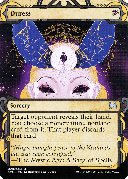 Duress (STA-029) - Strixhaven Mystical Archive: (Showcase) (Borderless) Foil - Premium MTG Single from Wizards of the Coast - Just $0.08! Shop now at Game Crave Tournament Store