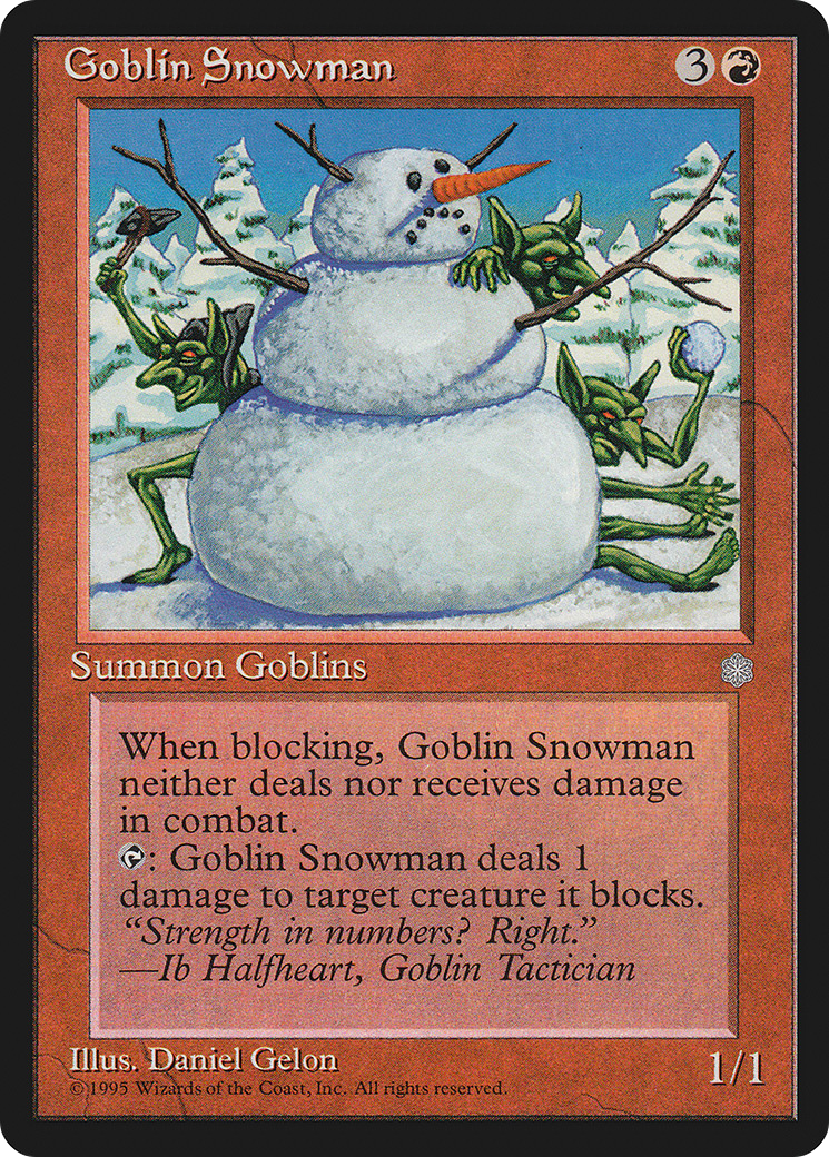 Goblin Snowman (ICE-191) - Ice Age - Premium MTG Single from Wizards of the Coast - Just $0.75! Shop now at Game Crave Tournament Store