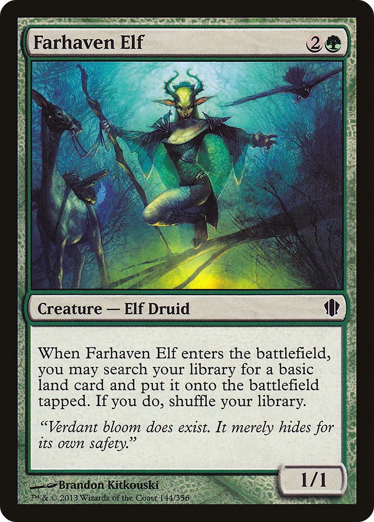 Farhaven Elf (C13-144) - Commander 2013 - Premium MTG Single from Wizards of the Coast - Just $0.08! Shop now at Game Crave Tournament Store