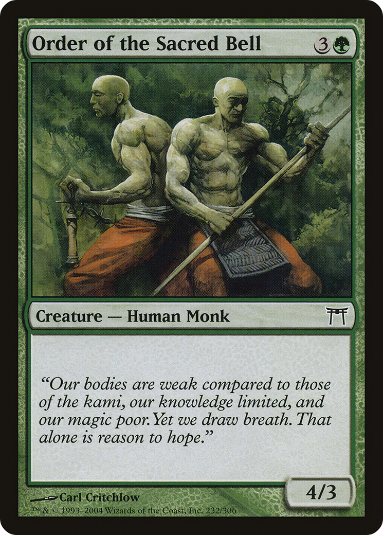 Order of the Sacred Bell (CHK-232) - Champions of Kamigawa - Premium MTG Single from Wizards of the Coast - Just $0.08! Shop now at Game Crave Tournament Store