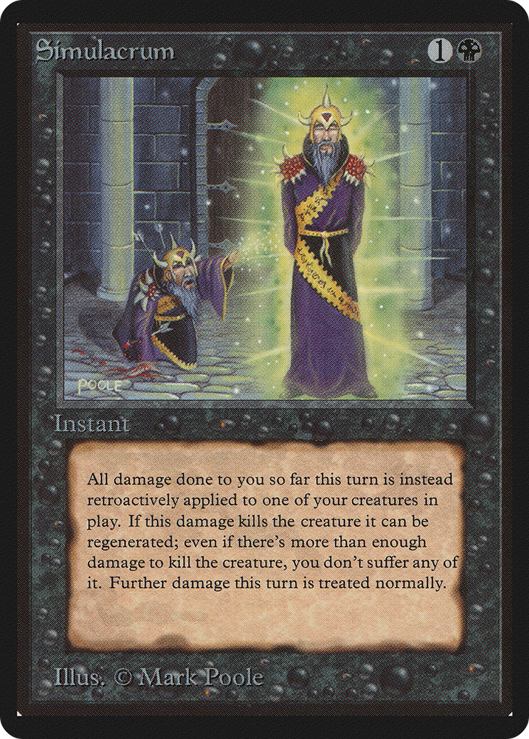 Simulacrum (LEB-129) - Limited Edition Beta - Premium MTG Single from Wizards of the Coast - Just $24.91! Shop now at Game Crave Tournament Store