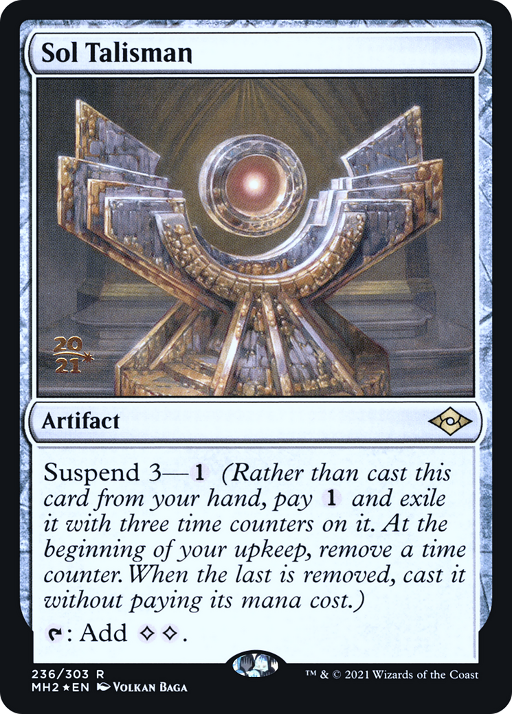 Sol Talisman (PMH2-236S) - Modern Horizons 2 Promos Foil - Premium MTG Single from Wizards of the Coast - Just $2.70! Shop now at Game Crave Tournament Store