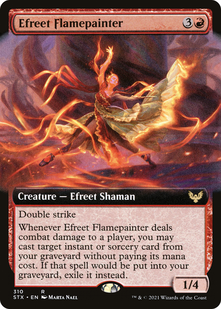 Efreet Flamepainter (STX-310) - Strixhaven: School of Mages: (Extended Art) - Premium MTG Single from Wizards of the Coast - Just $0.08! Shop now at Game Crave Tournament Store