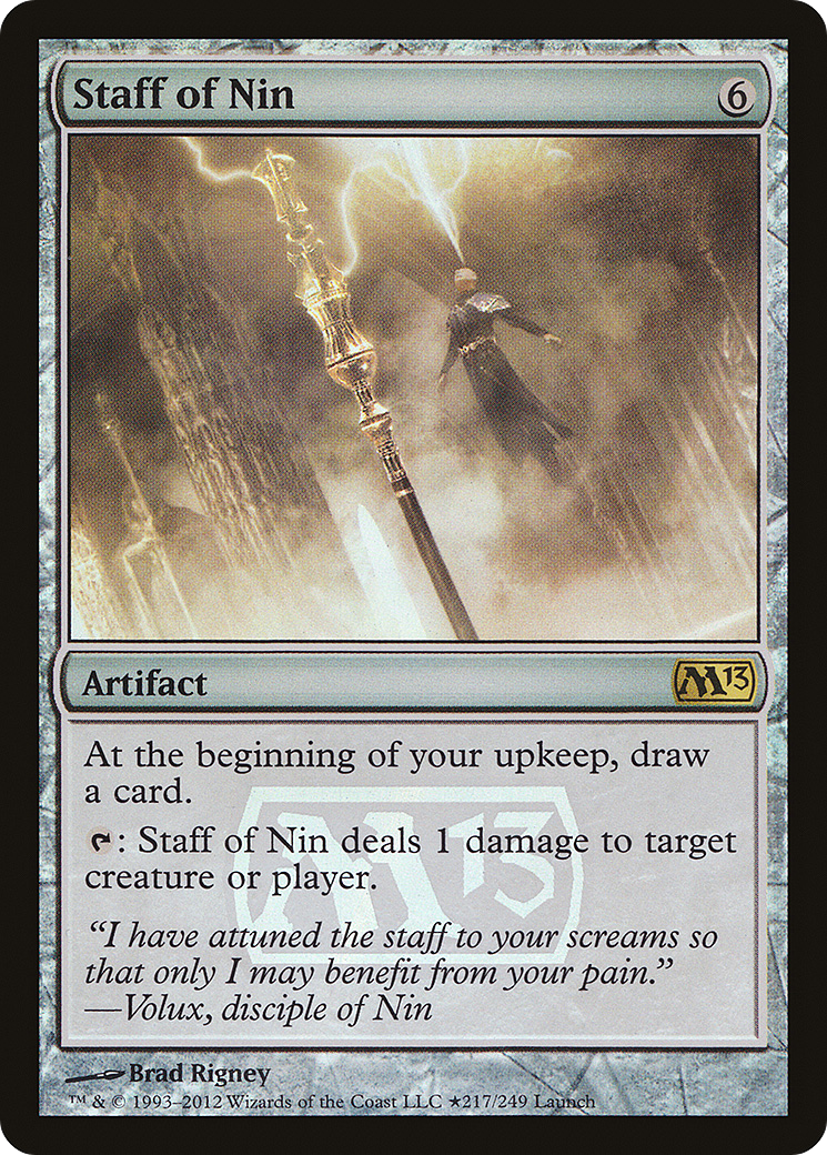 Staff of Nin (PM13-217★) - Magic 2013 Promos Foil - Premium MTG Single from Wizards of the Coast - Just $1.21! Shop now at Game Crave Tournament Store