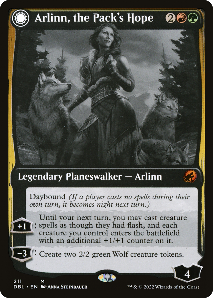 Arlinn, the Pack's Hope // Arlinn, the Moon's Fury (DBL-211) - Innistrad: Double Feature: (Double Faced Transform) Foil - Premium MTG Single from Wizards of the Coast - Just $5.11! Shop now at Game Crave Tournament Store