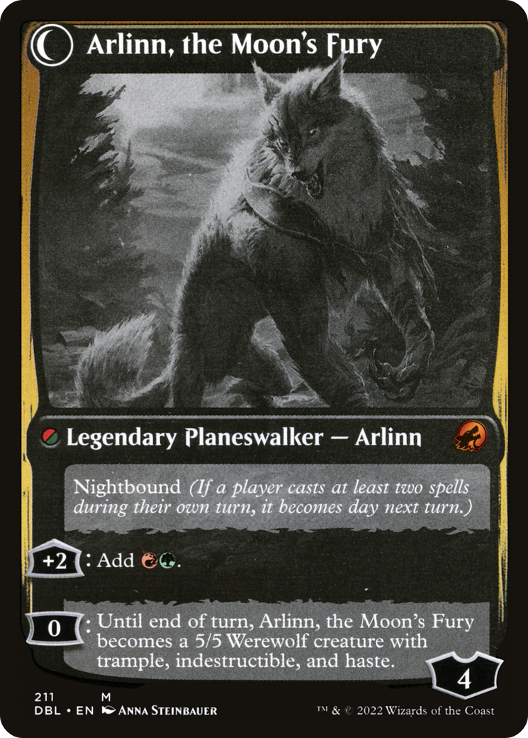 Arlinn, the Pack's Hope // Arlinn, the Moon's Fury (DBL-211) - Innistrad: Double Feature: (Double Faced Transform) Foil - Premium MTG Single from Wizards of the Coast - Just $5.11! Shop now at Game Crave Tournament Store