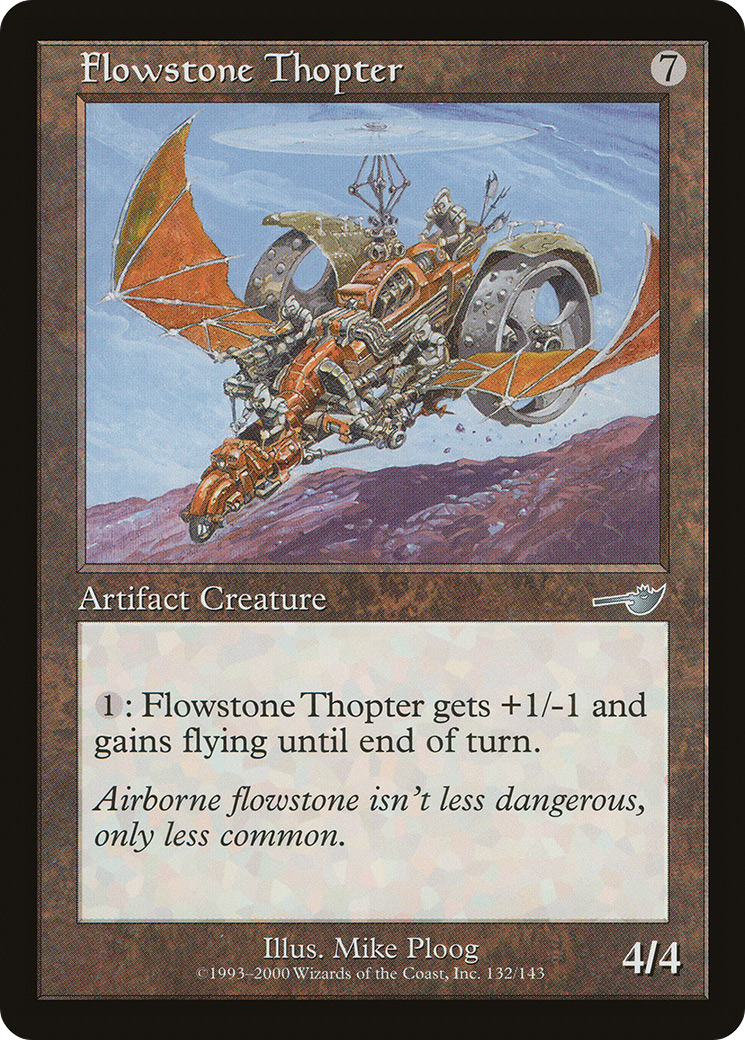Flowstone Thopter (NEM-132) - Nemesis Foil - Premium MTG Single from Wizards of the Coast - Just $0.08! Shop now at Game Crave Tournament Store