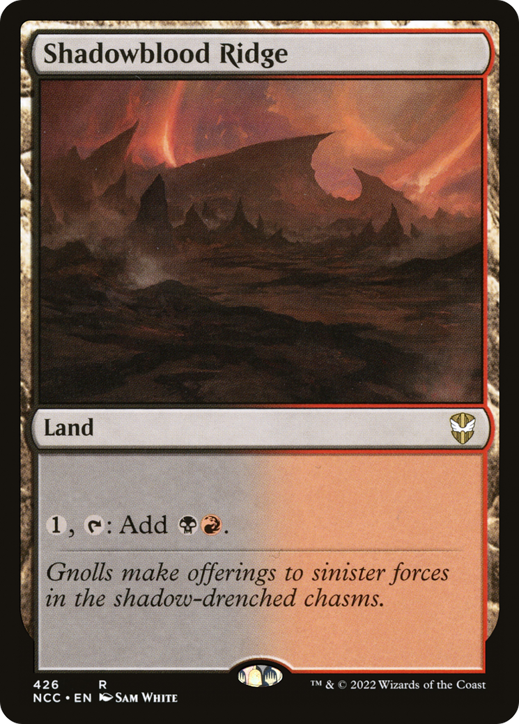 Shadowblood Ridge (NCC-426) - New Capenna Commander - Premium MTG Single from Wizards of the Coast - Just $0.08! Shop now at Game Crave Tournament Store