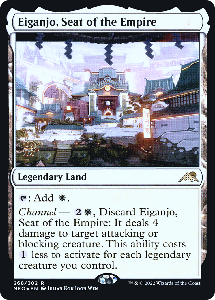 Eiganjo, Seat of the Empire (PNEO-268S) - Kamigawa: Neon Dynasty Promos Foil - Premium MTG Single from Wizards of the Coast - Just $5.87! Shop now at Game Crave Tournament Store