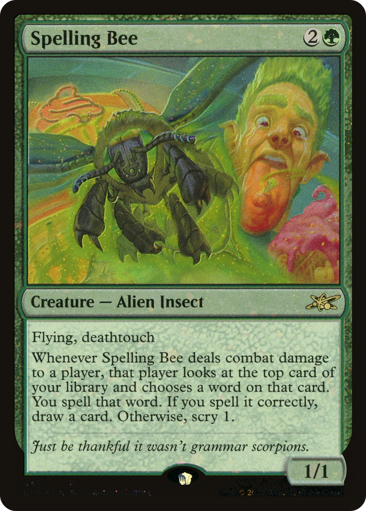 Spelling Bee (UNF-441) - Unfinity Foil - Premium MTG Single from Wizards of the Coast - Just $0.08! Shop now at Game Crave Tournament Store