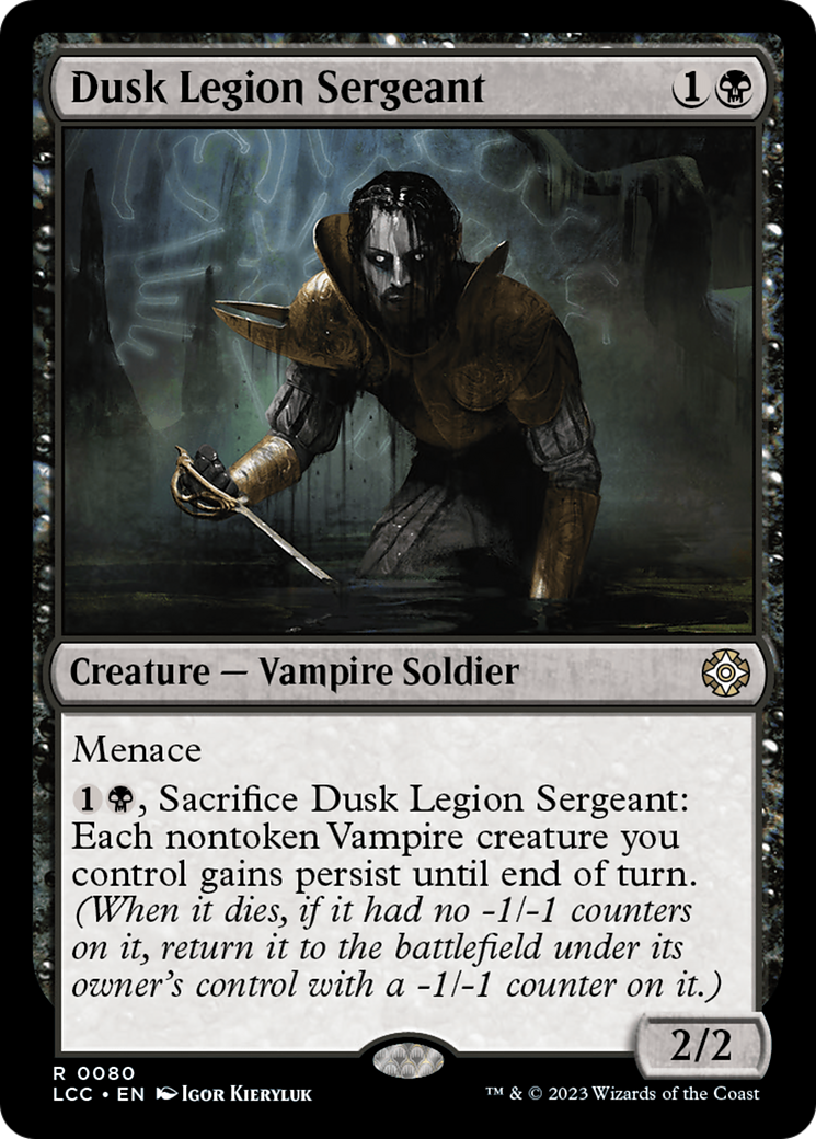 Dusk Legion Sergeant (LCC-080) - The Lost Caverns of Ixalan Commander - Premium MTG Single from Wizards of the Coast - Just $0.08! Shop now at Game Crave Tournament Store