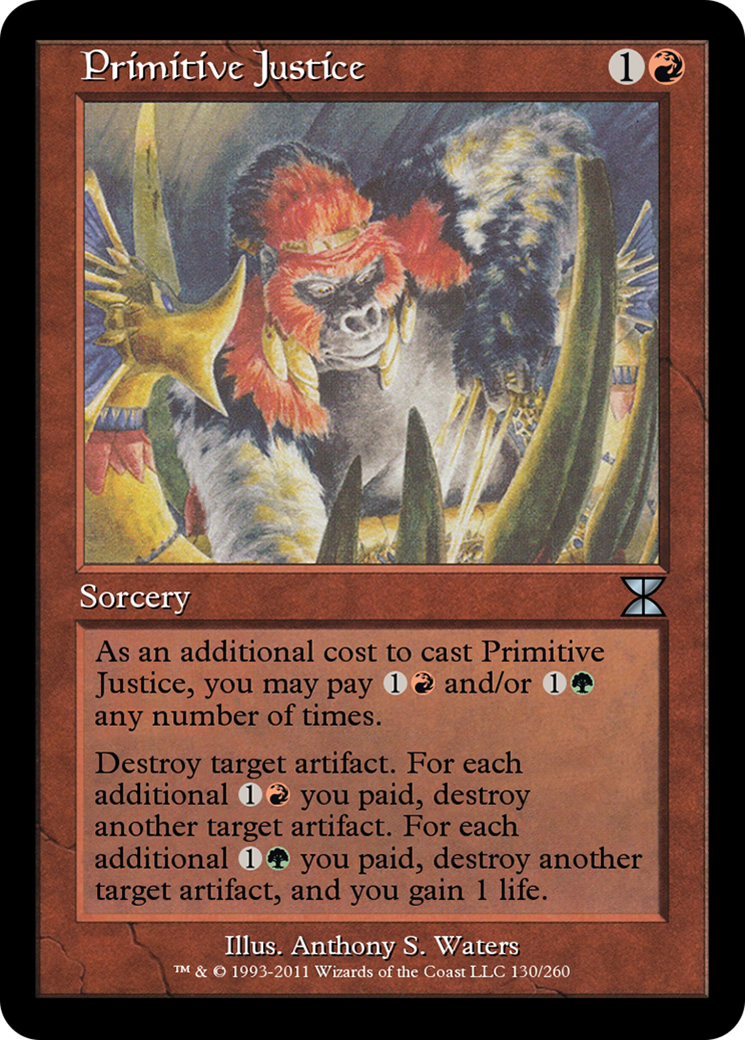 Primitive Justice (ME4-130) - Masters Edition IV Foil - Premium MTG Single from Wizards of the Coast - Just $0! Shop now at Game Crave Tournament Store