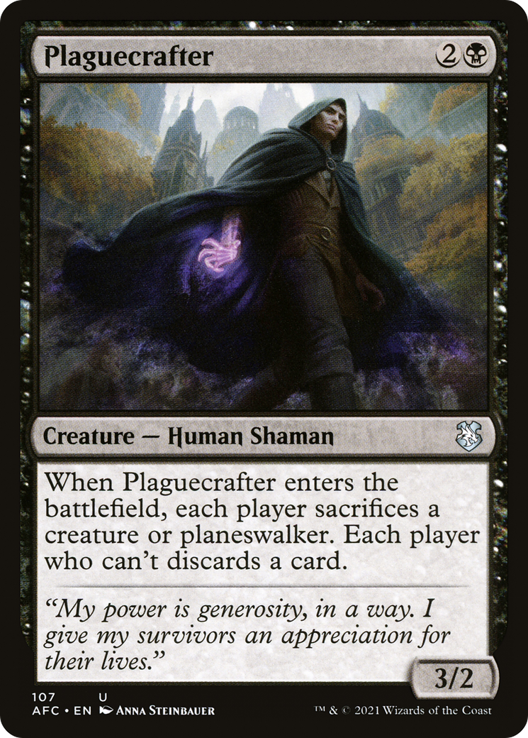 Plaguecrafter (AFC-107) - Forgotten Realms Commander - Premium MTG Single from Wizards of the Coast - Just $0.08! Shop now at Game Crave Tournament Store