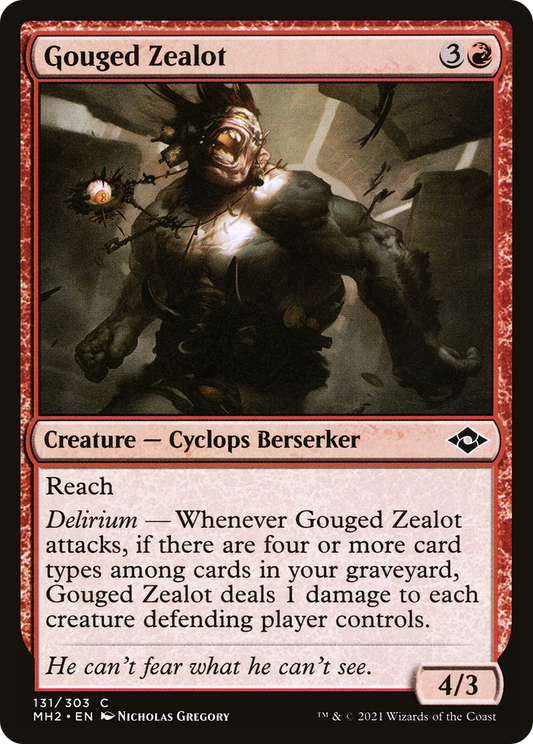 Gouged Zealot (MH2-131) - Modern Horizons 2 Foil - Premium MTG Single from Wizards of the Coast - Just $0.08! Shop now at Game Crave Tournament Store