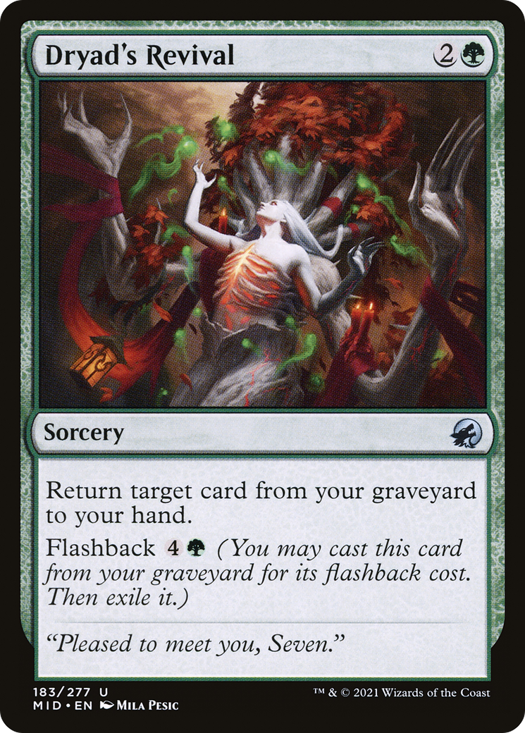 Dryad's Revival (MID-183) - Innistrad: Midnight Hunt Foil - Premium MTG Single from Wizards of the Coast - Just $0.08! Shop now at Game Crave Tournament Store