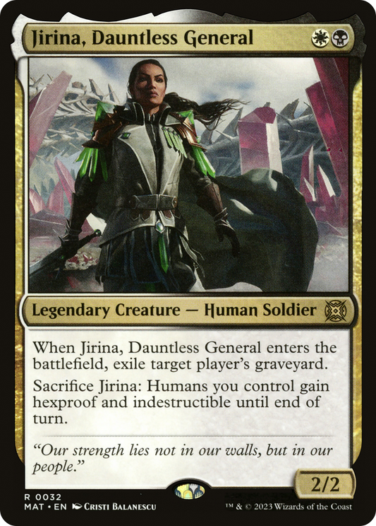 Jirina, Dauntless General (MAT-032) - March of the Machine: The Aftermath - Premium MTG Single from Wizards of the Coast - Just $0.09! Shop now at Game Crave Tournament Store