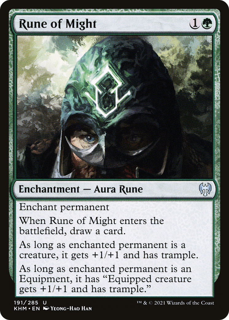 Rune of Might (KHM-191) - Kaldheim - Premium MTG Single from Wizards of the Coast - Just $0.25! Shop now at Game Crave Tournament Store